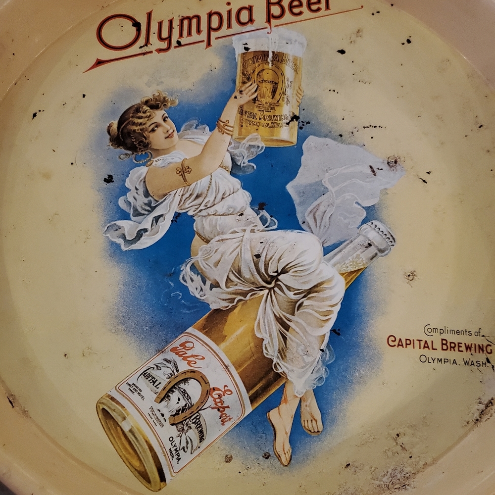 Vintage Olympia Beer tray